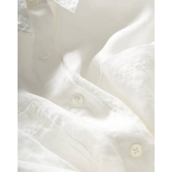 Veronica Beard Gil Linen Shirt in Off White S - Picture 4 of 4